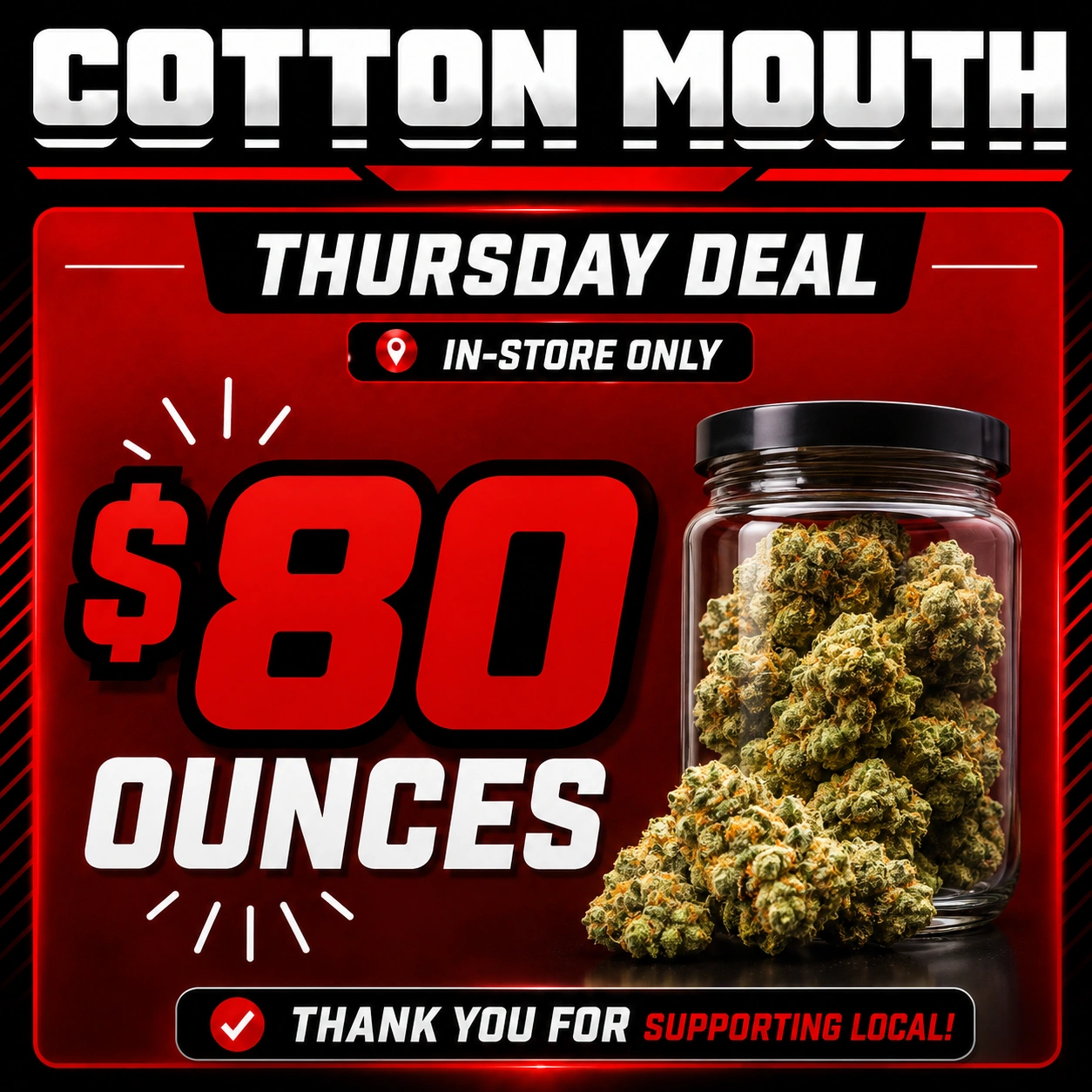 cotton mouth thursday deal