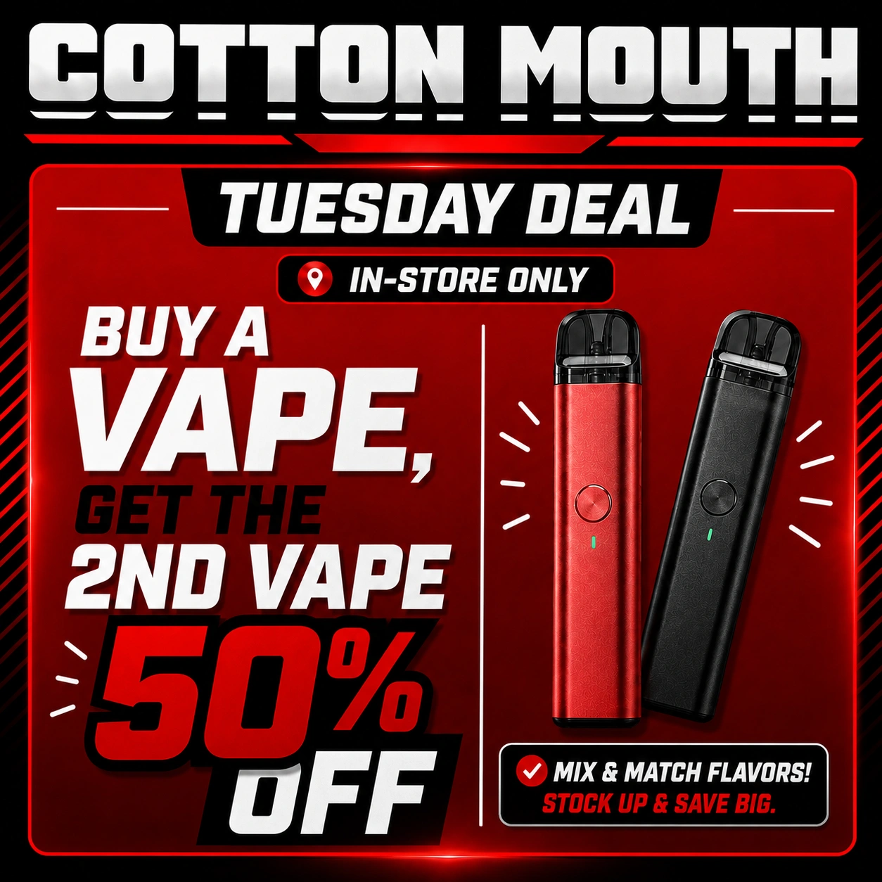 cotton mouth tuesday deal