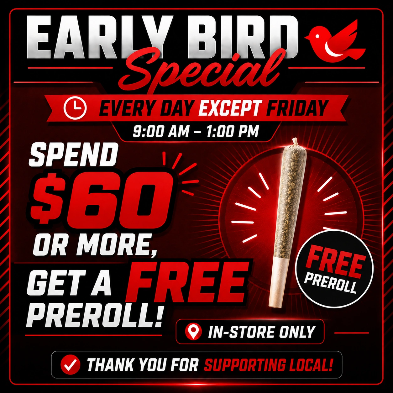 early bird cotton mouth