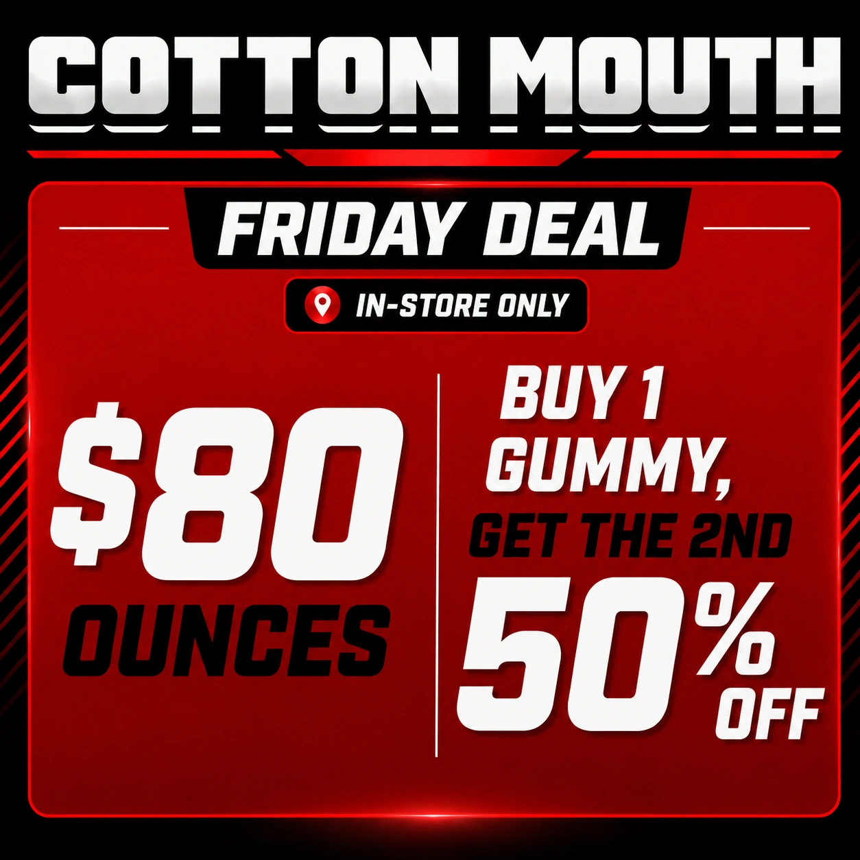 friday deal cotton mouth