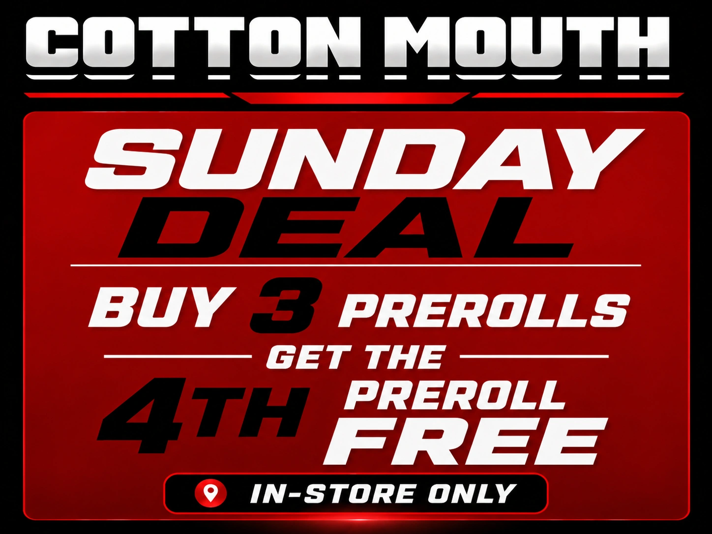 sunday deal for cotton mouth